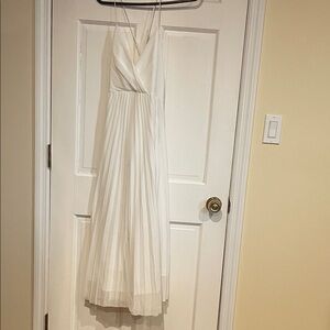 Selfie Leslie Ivory Pleated Maxi Dress